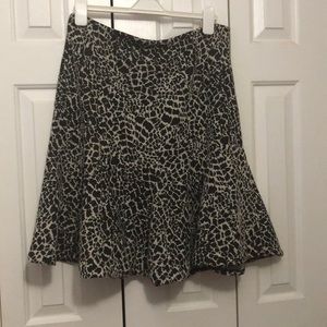 Leopard print tulip skirt